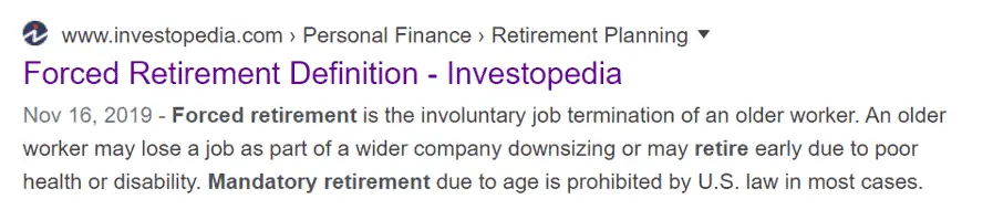 forced retirement, avoid forced retirement, how to avoid forced retirement